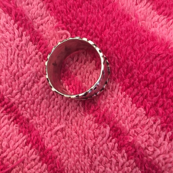 Sterling Silver Infinity Band Ring Thick 8 - Picture 3 of 6